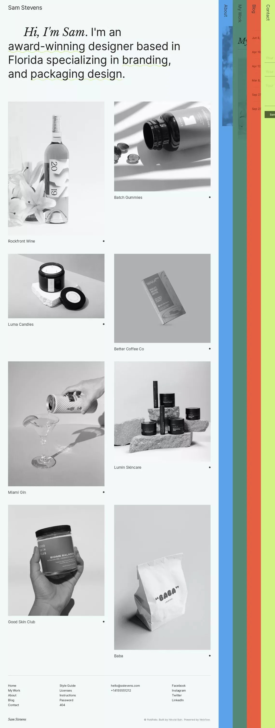 Foldfolio - Webflow Website Template - Template design