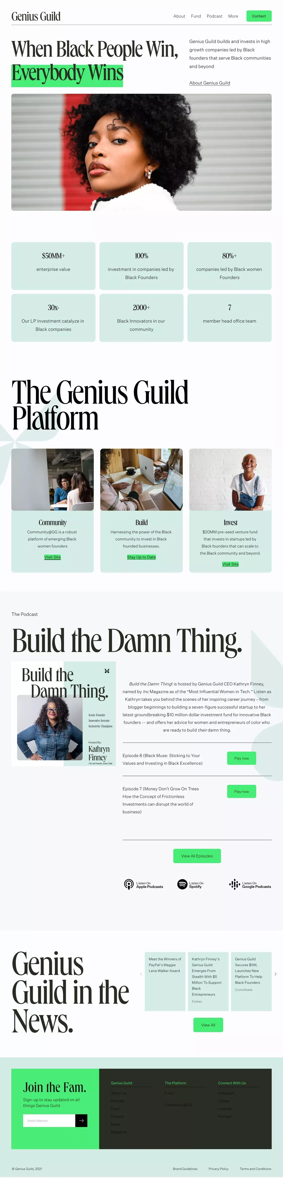 Genius Guild - Portfolio design