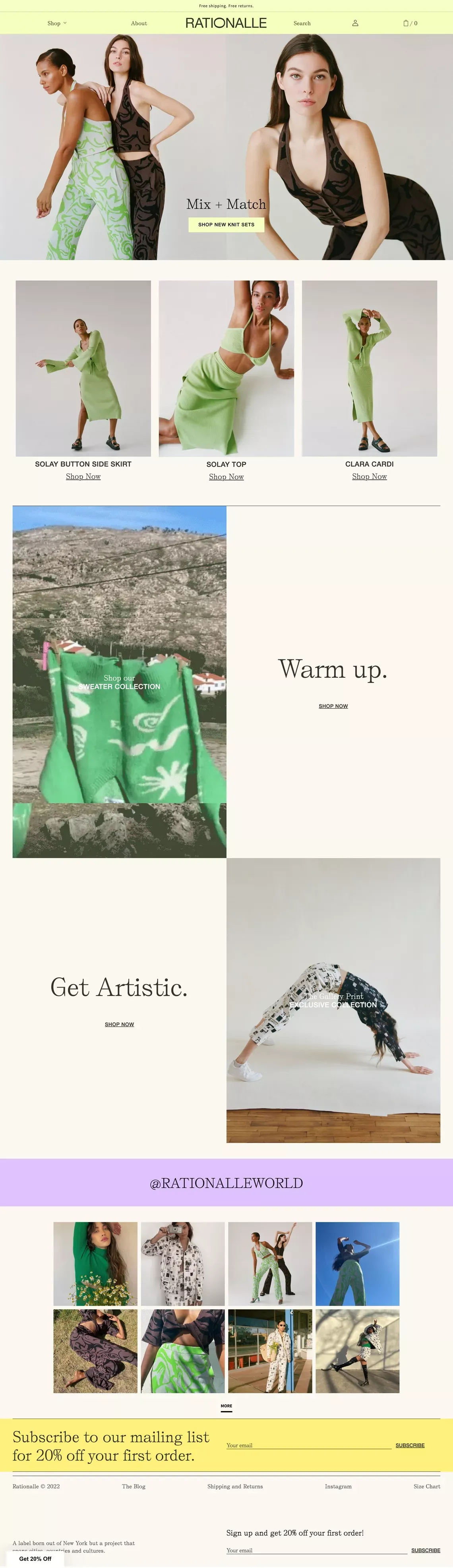 rationalle.com - Ecommerce design