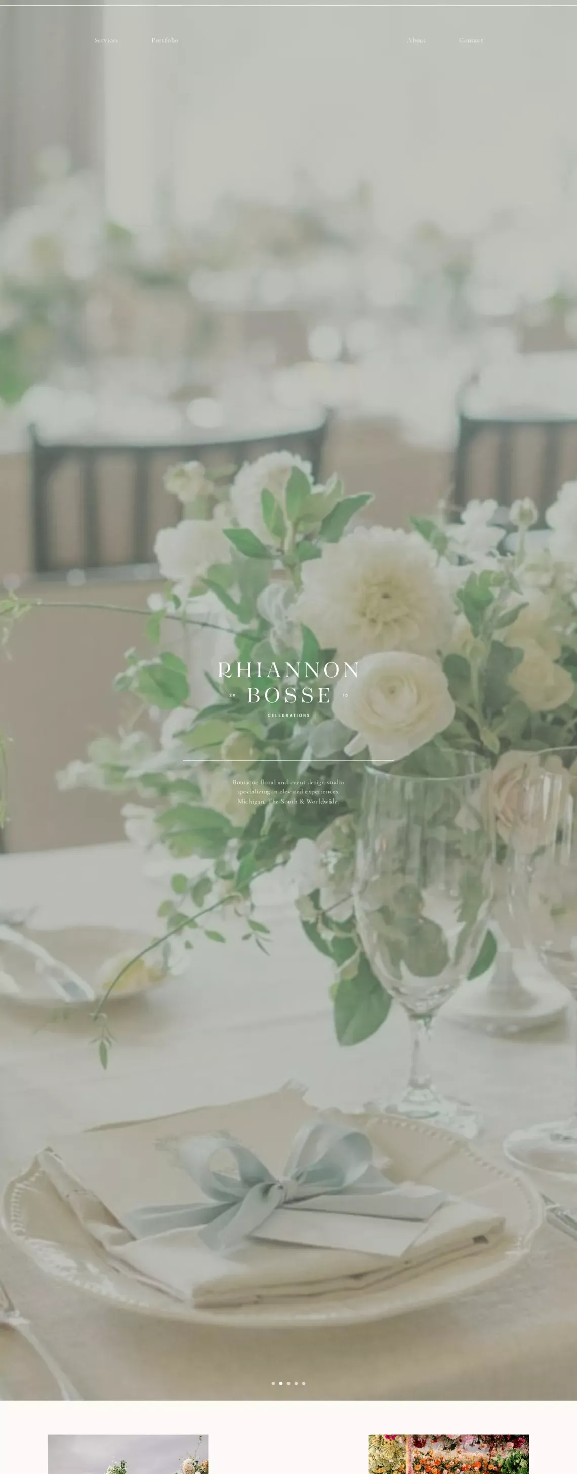 Rhiannon Bosse Celebrations | Michigan Floral Design - website design