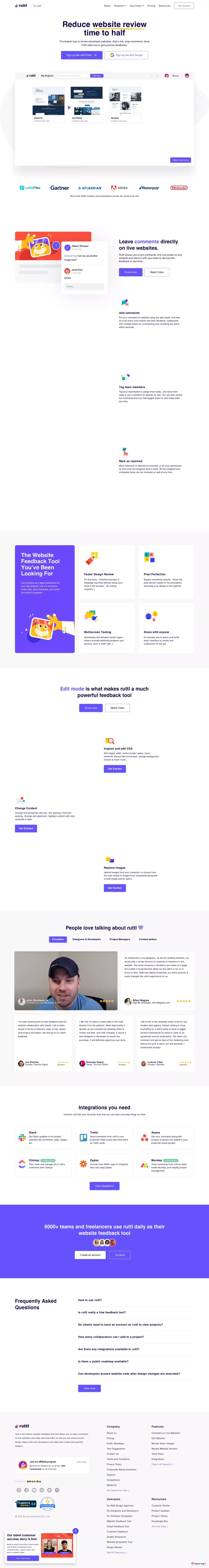 #1 Online website feedback tool 🔥 | Ruttl - website design