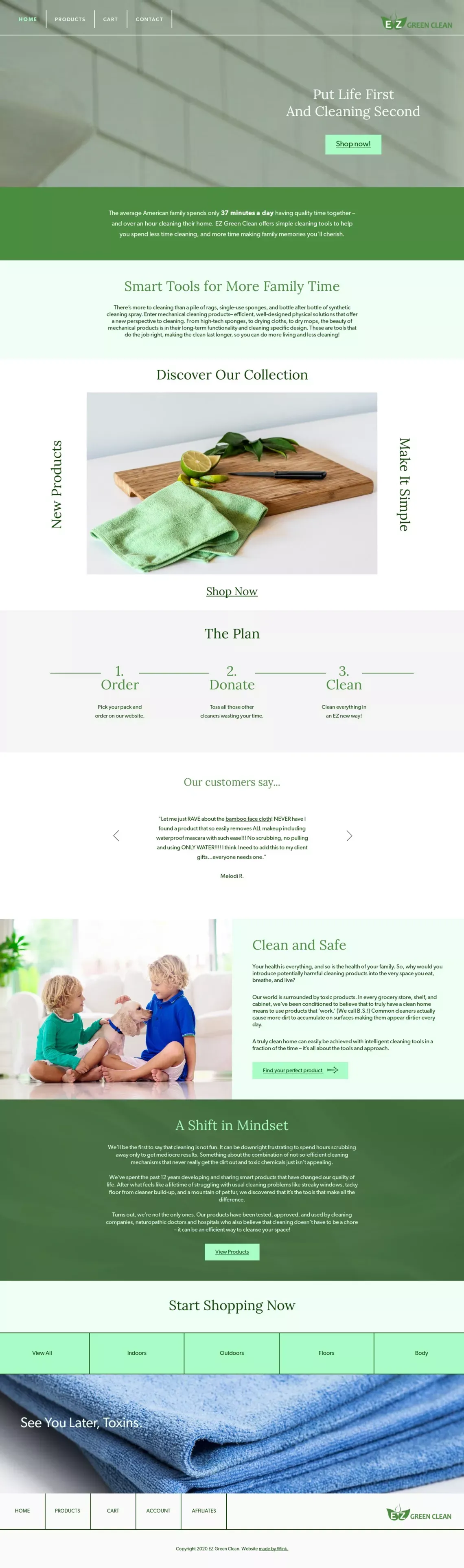 EZ Green Clean - website design