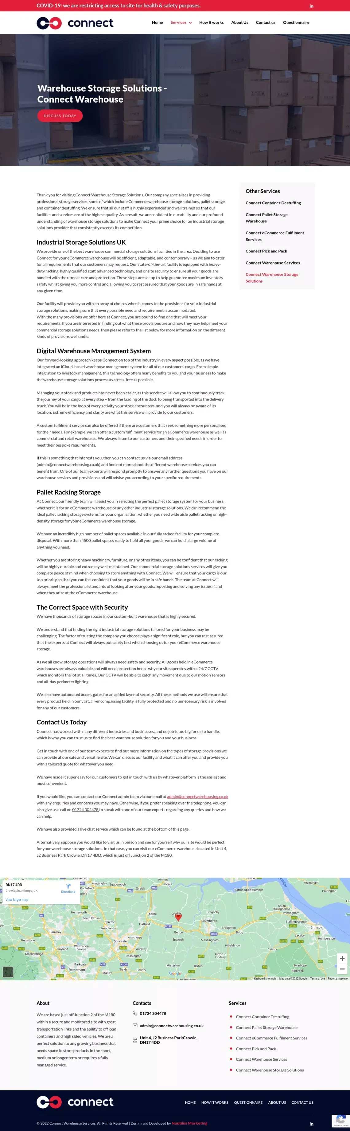 Warehouse Storage Solutions - eCommerce Warehouse, Commercial & Industrial Storage Solutions UK - website design