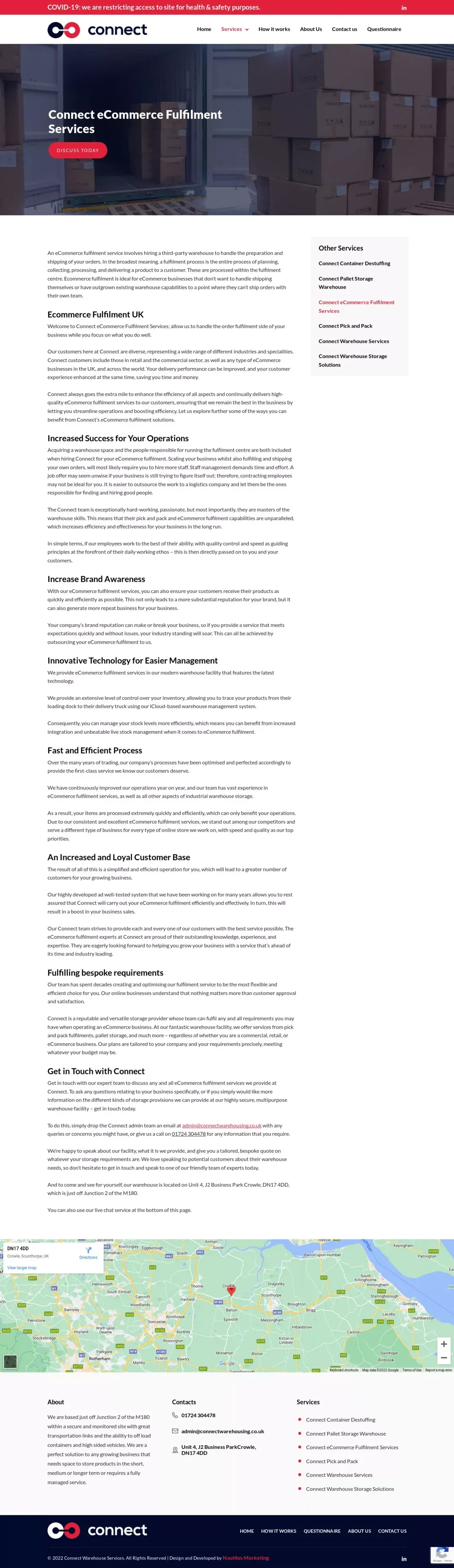 eCommerce Fulfilment Services- eCommerce Fulfilment UK - Connect - website design