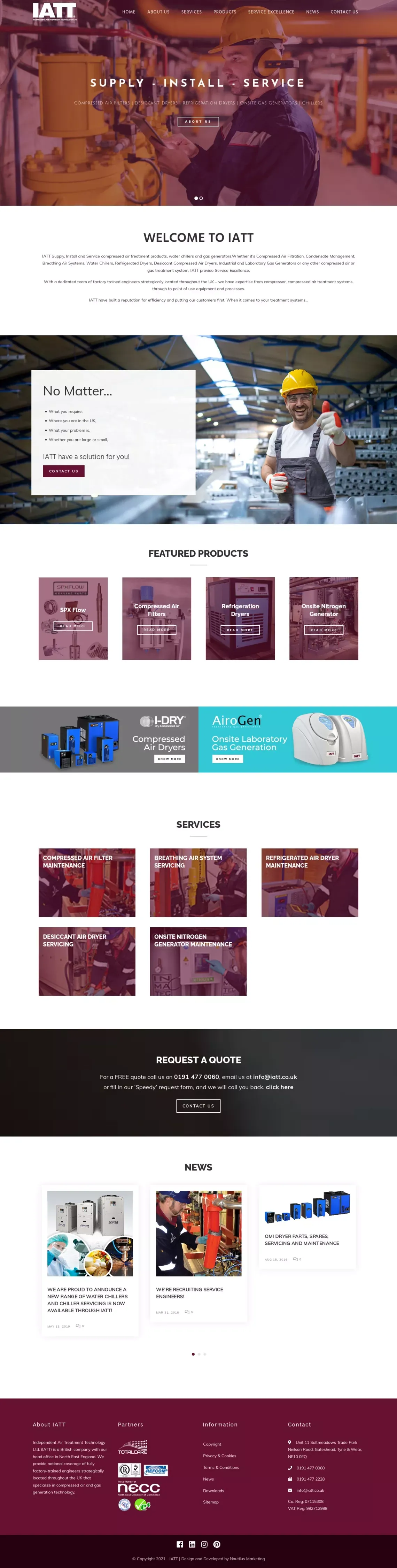 Air Treatment Technology - Air Treatment Systems - Compressed Air treatment Company - website design