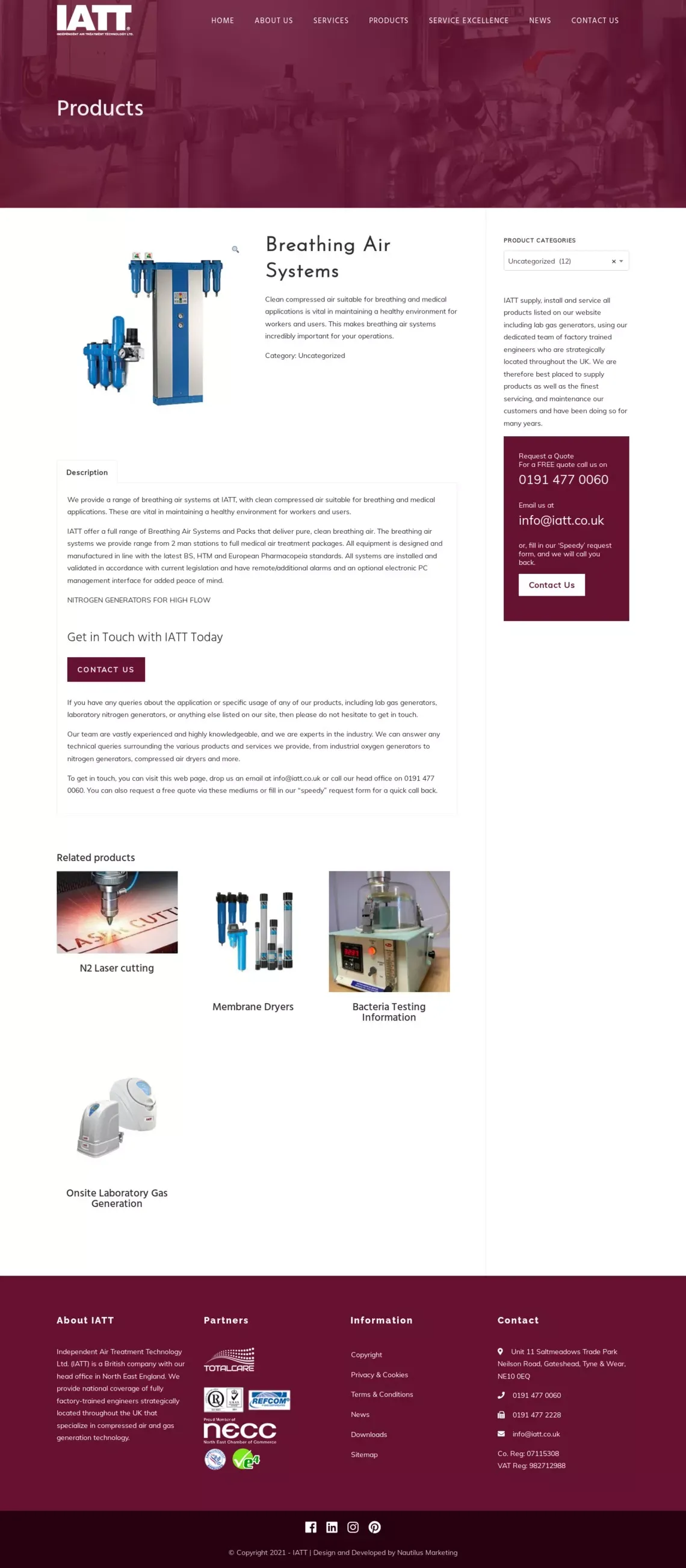 Breathing Air Systems - Compressed Air Suitable For Breathing - UK - website design