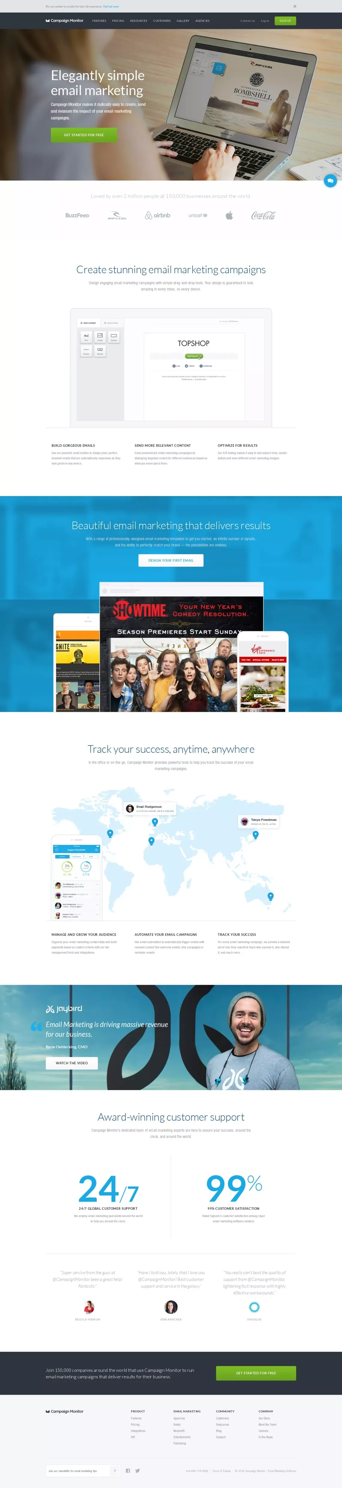 Email Marketing for Your Business | Campaign Monitor - Landing design