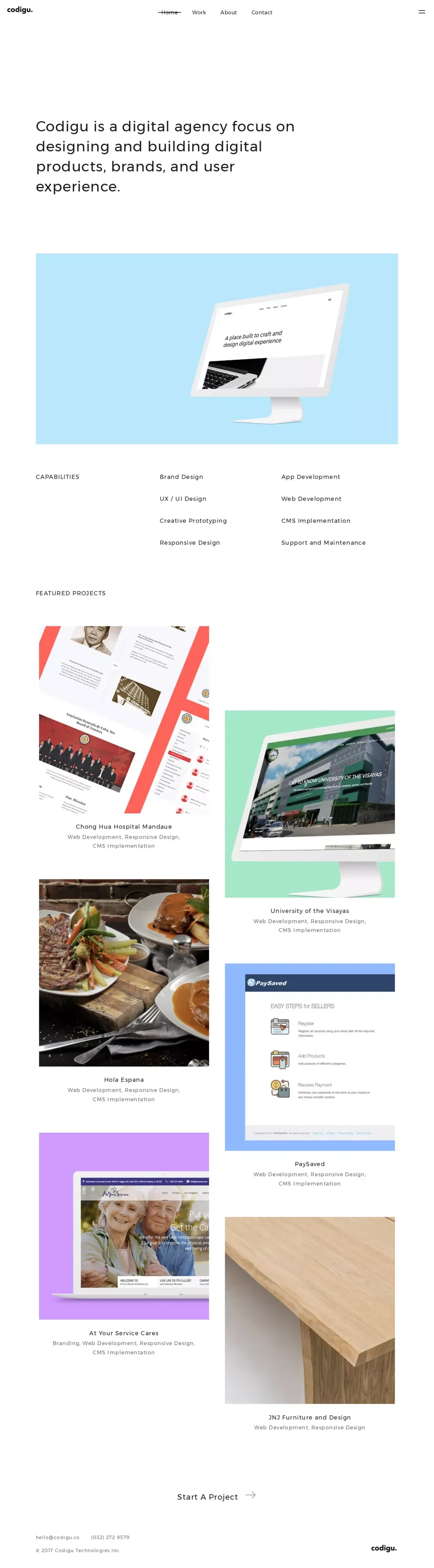Codigu. Digital Web Design Agency - Portfolio design