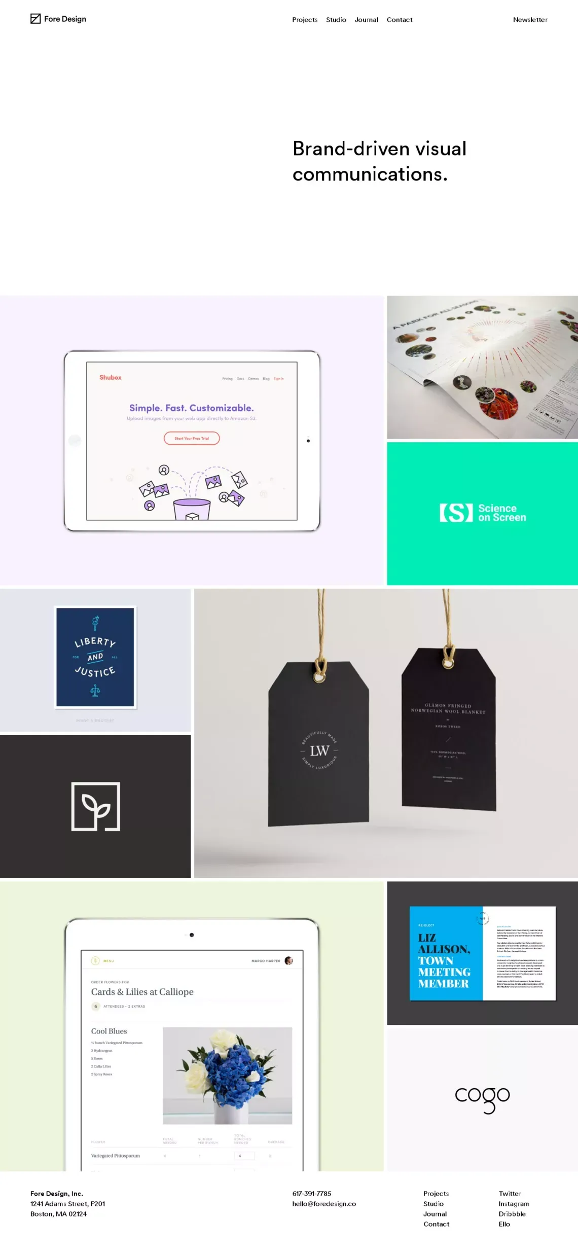 Brand-Driven Visual Communications — Fore Design - Portfolio design