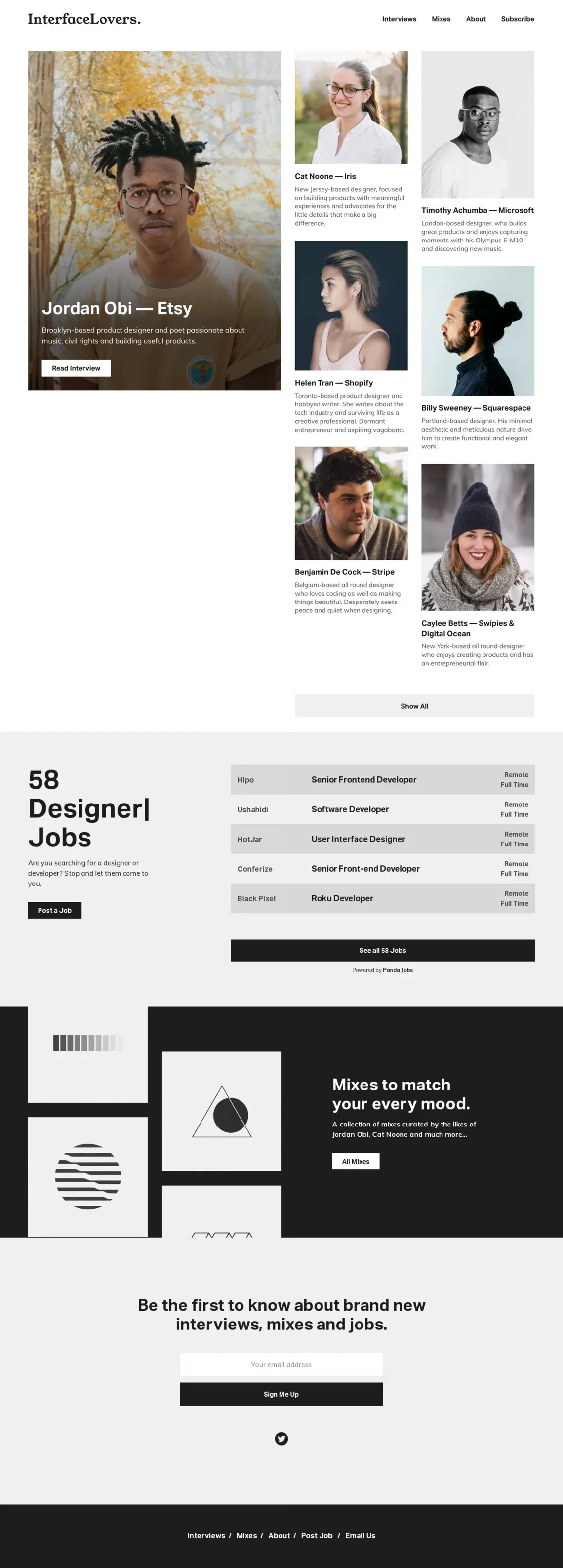 Interface Lovers | Home - Blog design