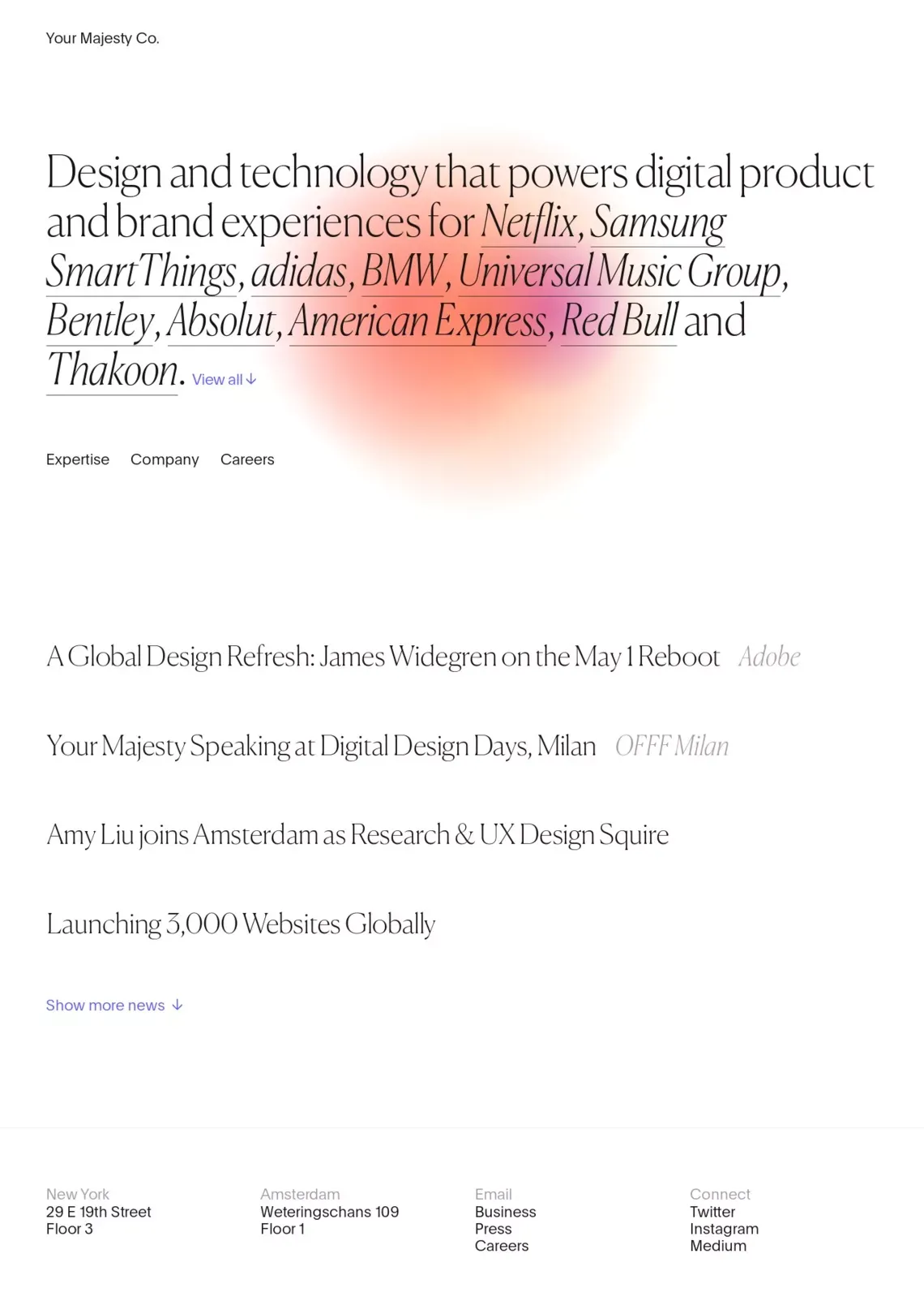 Your Majesty Co. - Portfolio design
