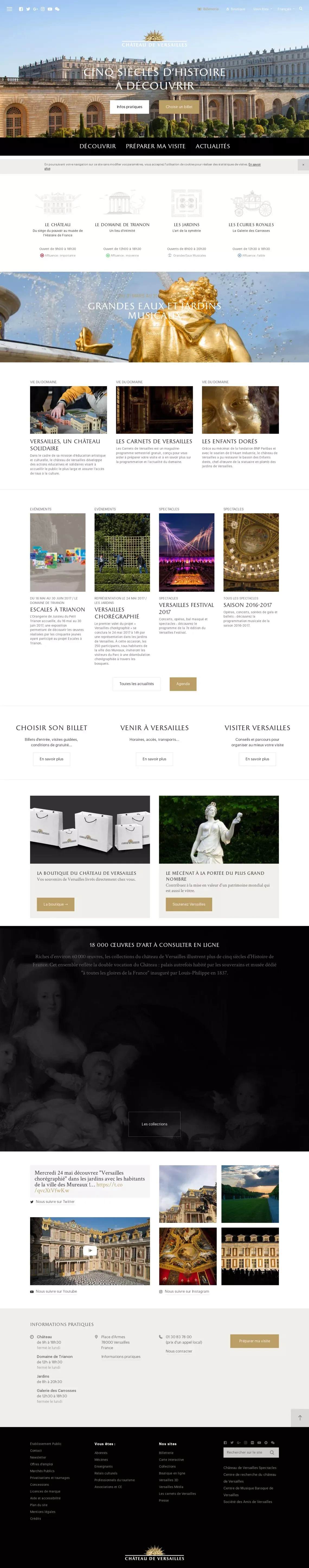 Château de Versailles | Site officiel - Landing design