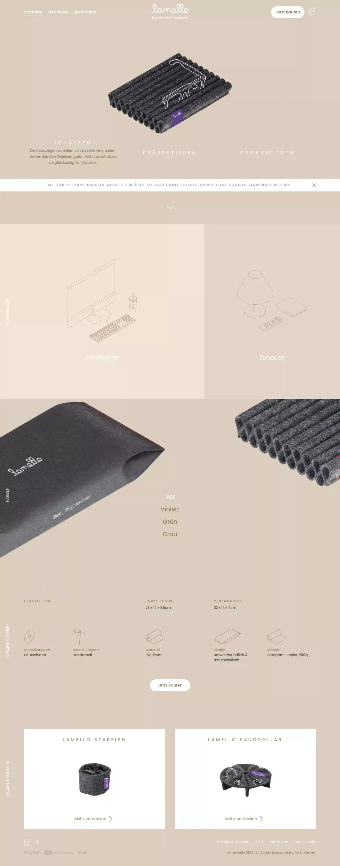 Lamello - Landing design