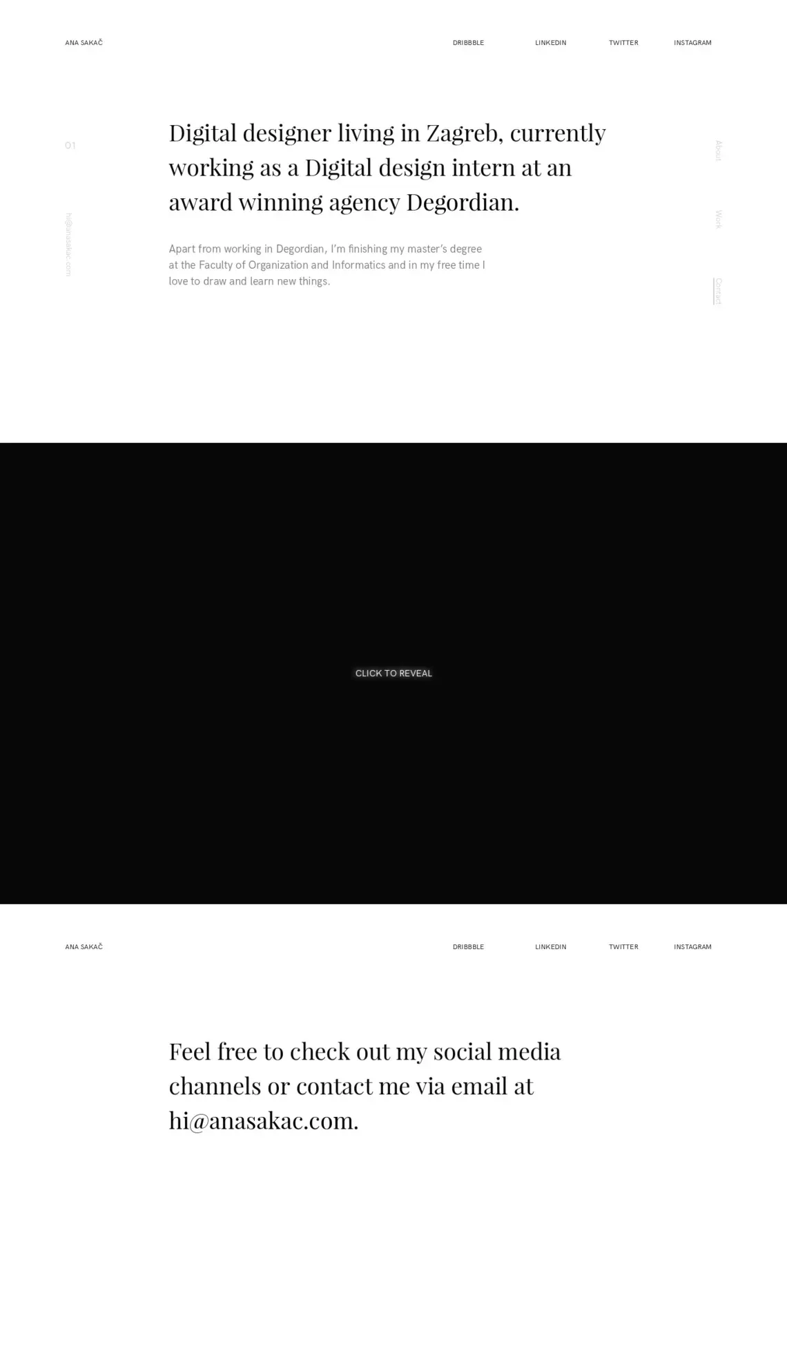 Ana Sakač | Digital designer - Portfolio design