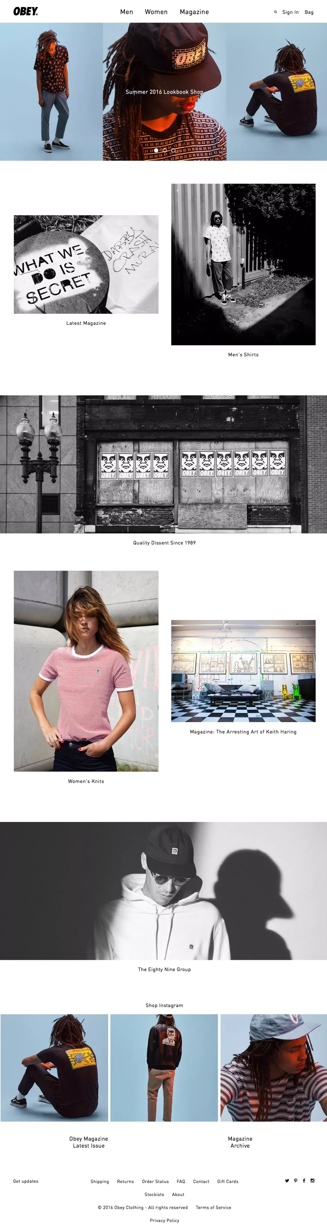 Obey Clothing – OBEY Clothing - Ecommerce design