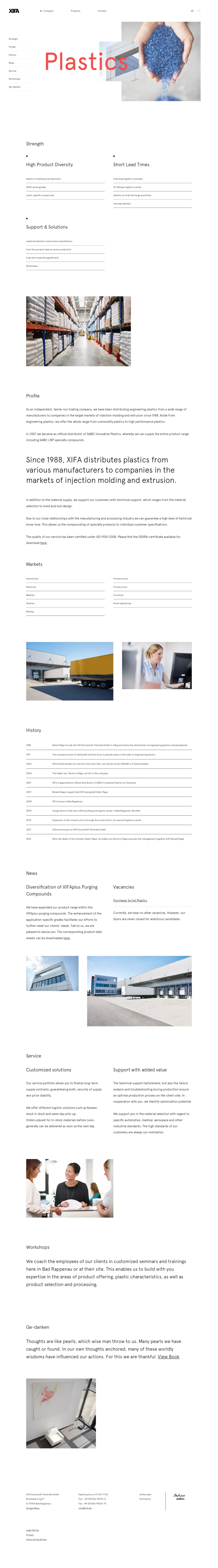 XIFA — Distributor of plastics of known manufacturers - Other design