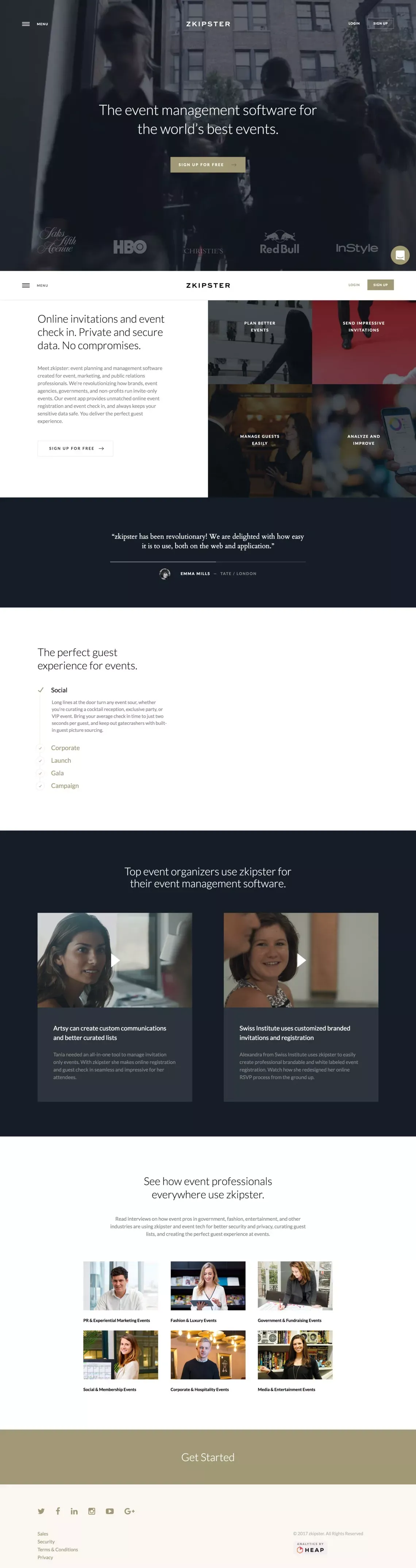 Event Management Software | Online Invitations & RSVP, Event Registration - Landing design