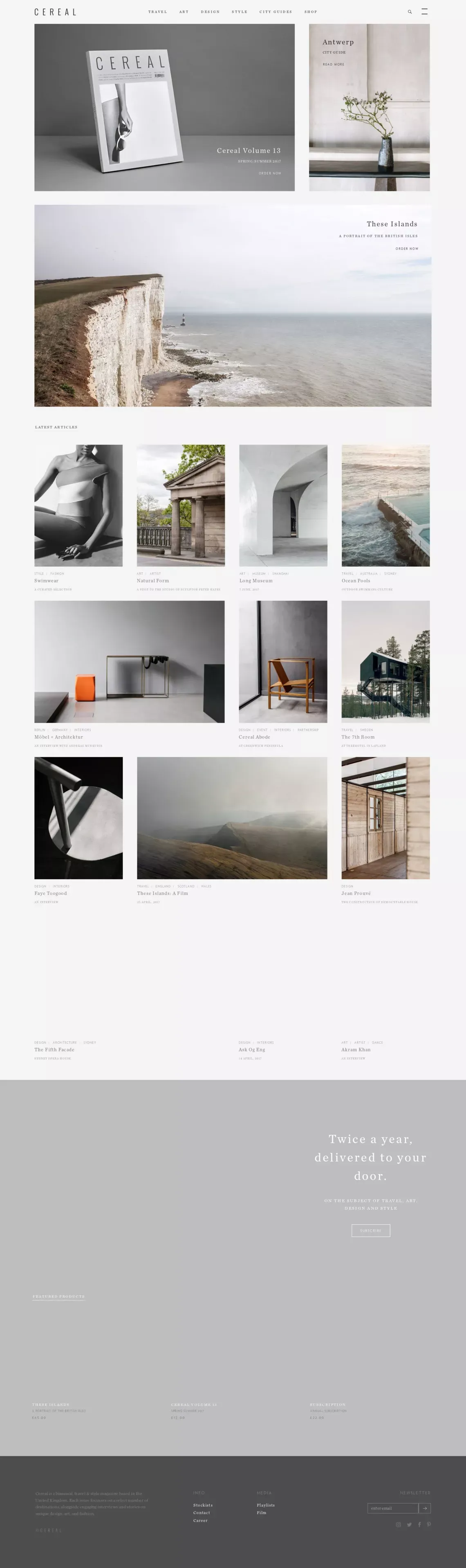 Cereal Magazine on Landbook - get inspired by other design and more
