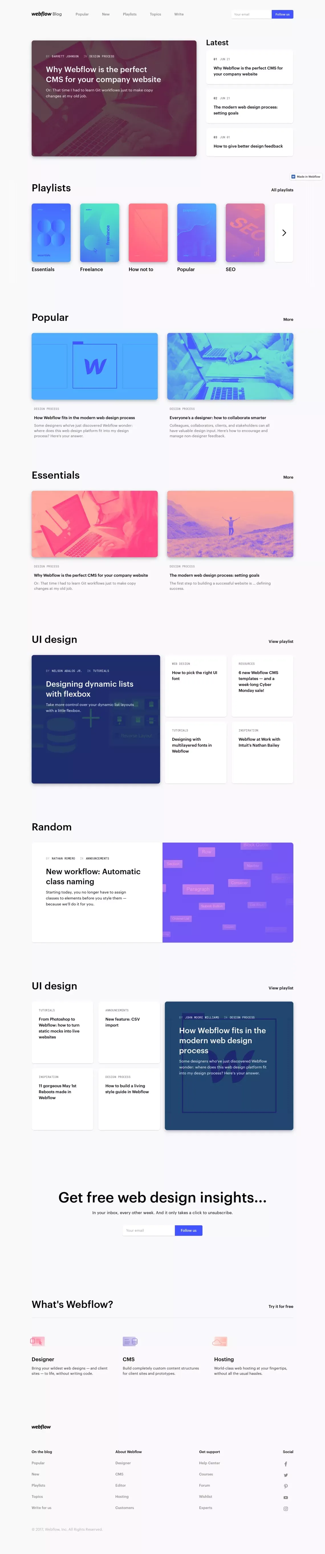 Responsive web design blog | Webflow - Blog design