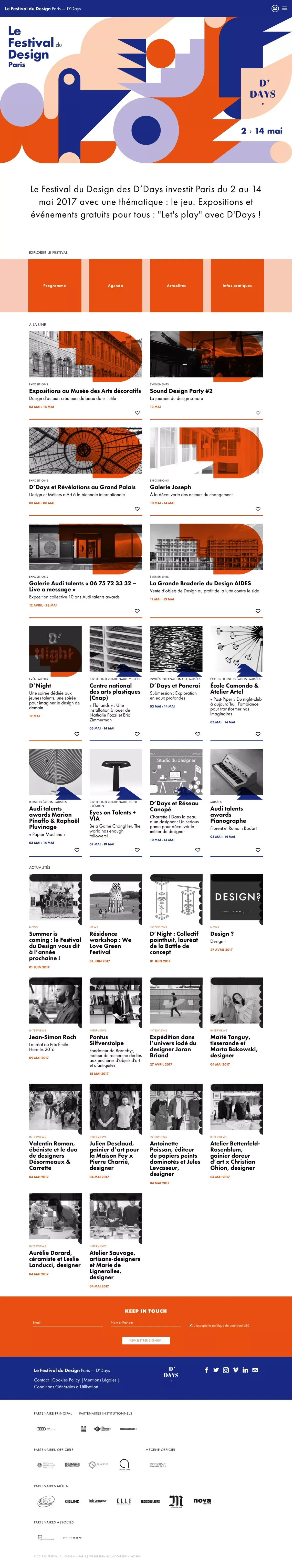 Le Festival du Design — Paris — D’Days - Landing design