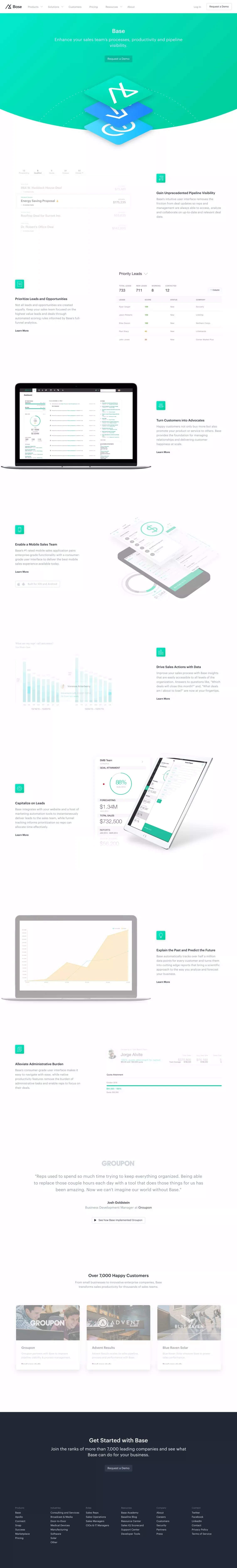 Base | Base CRM - Landing design