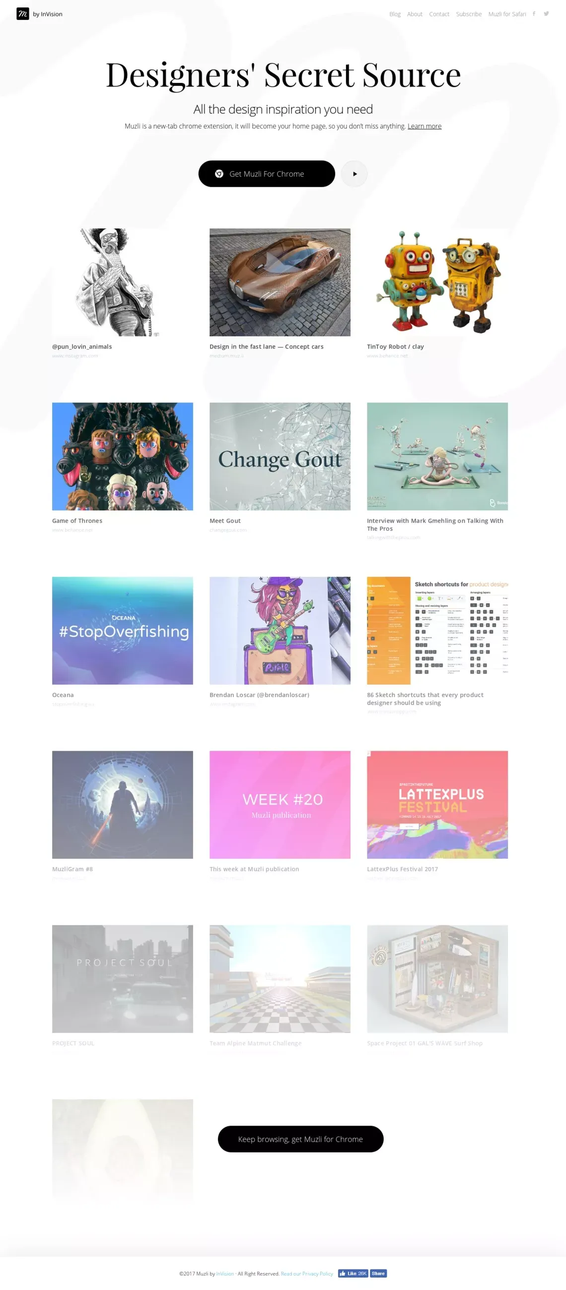 Muzli Design Inspiration - website design