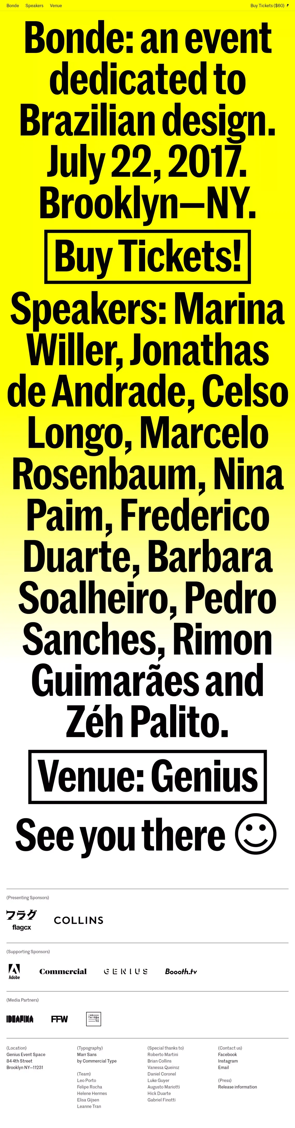 Bonde — Brazilian Design Conference - Landing design