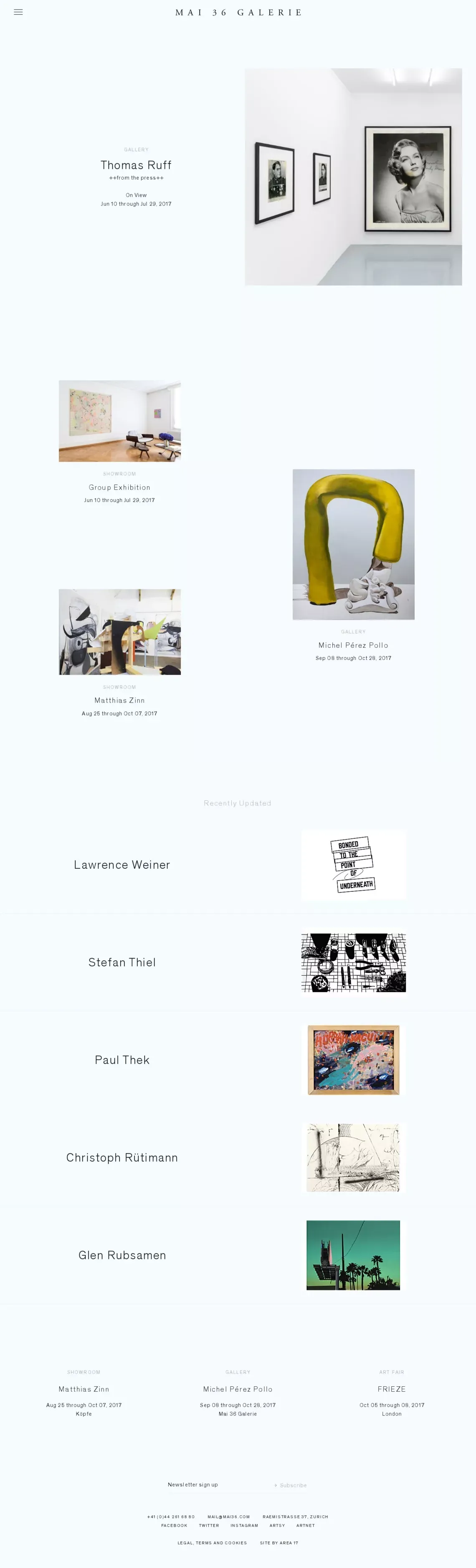 Mai 36 Galerie, Zurich — An international contemporary art gallery - Other design