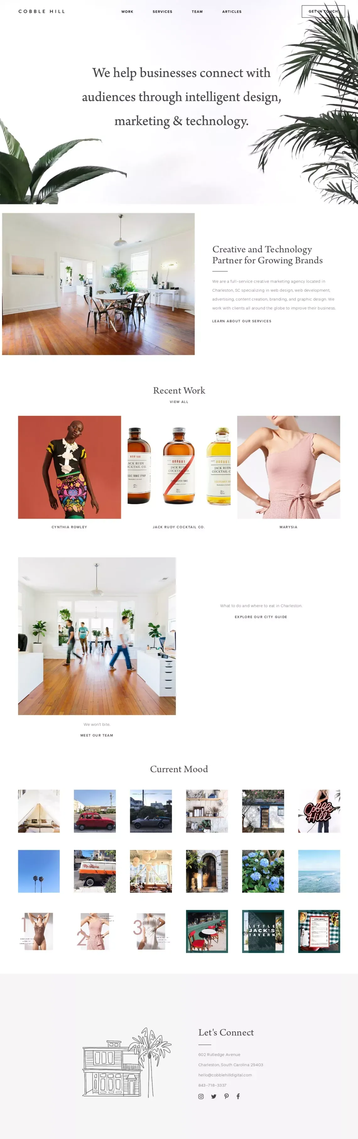 Cobble Hill - Web Design & Marketing Agency in Charleston, SC - Portfolio design