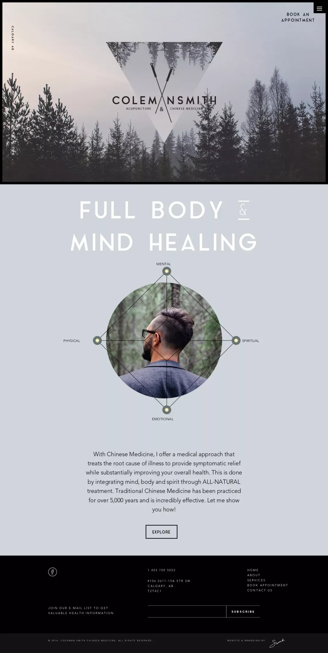 Coleman Smith Chinese Medicine - Landing design