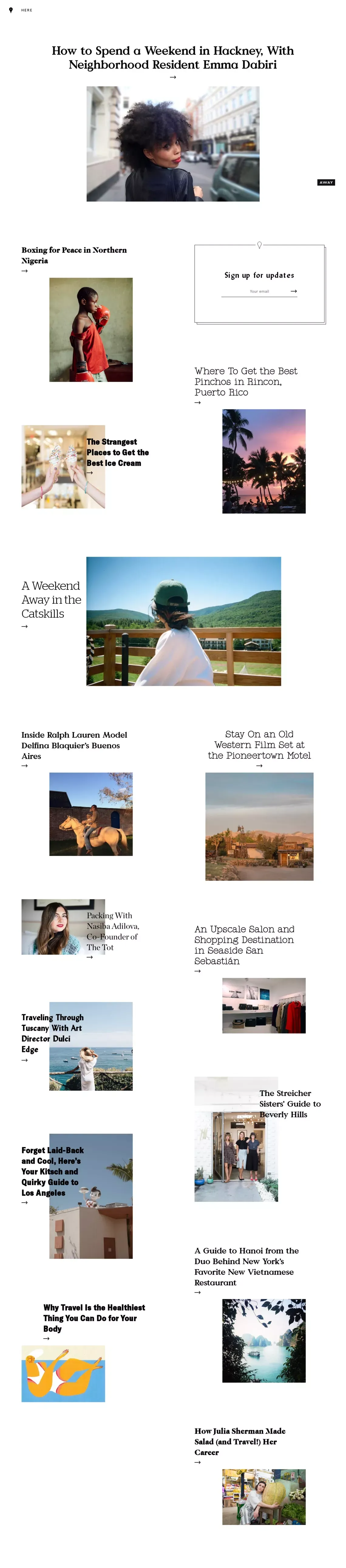 Here - Blog design