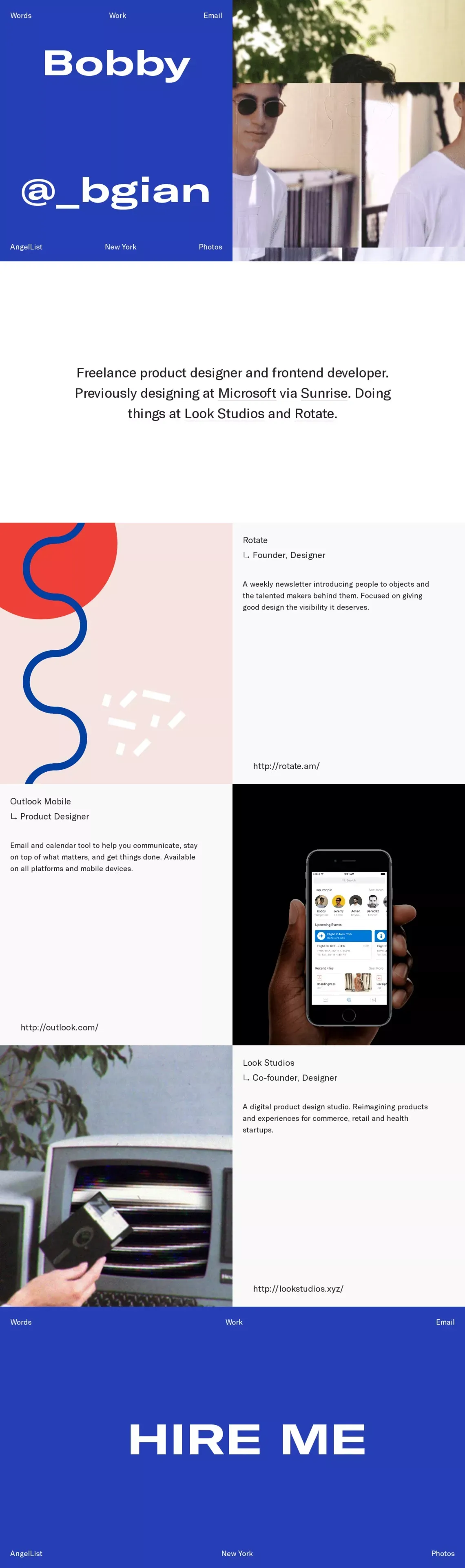 Bobby Giangeruso, Freelance Designer - Portfolio design
