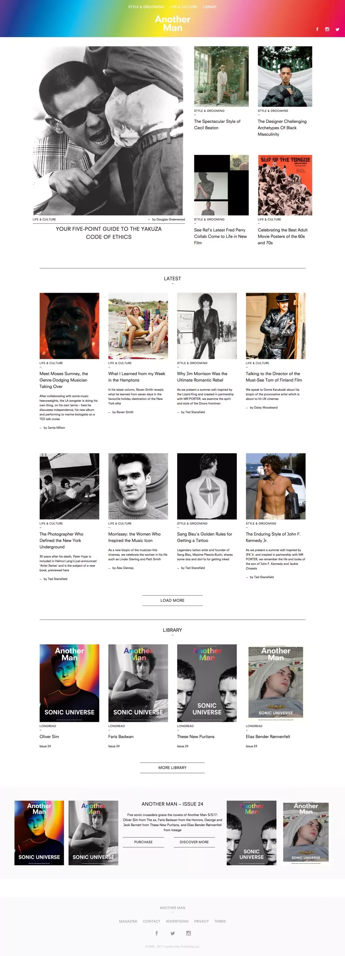 Another Man | Men's Fashion & Culture | AnotherMan - Blog design