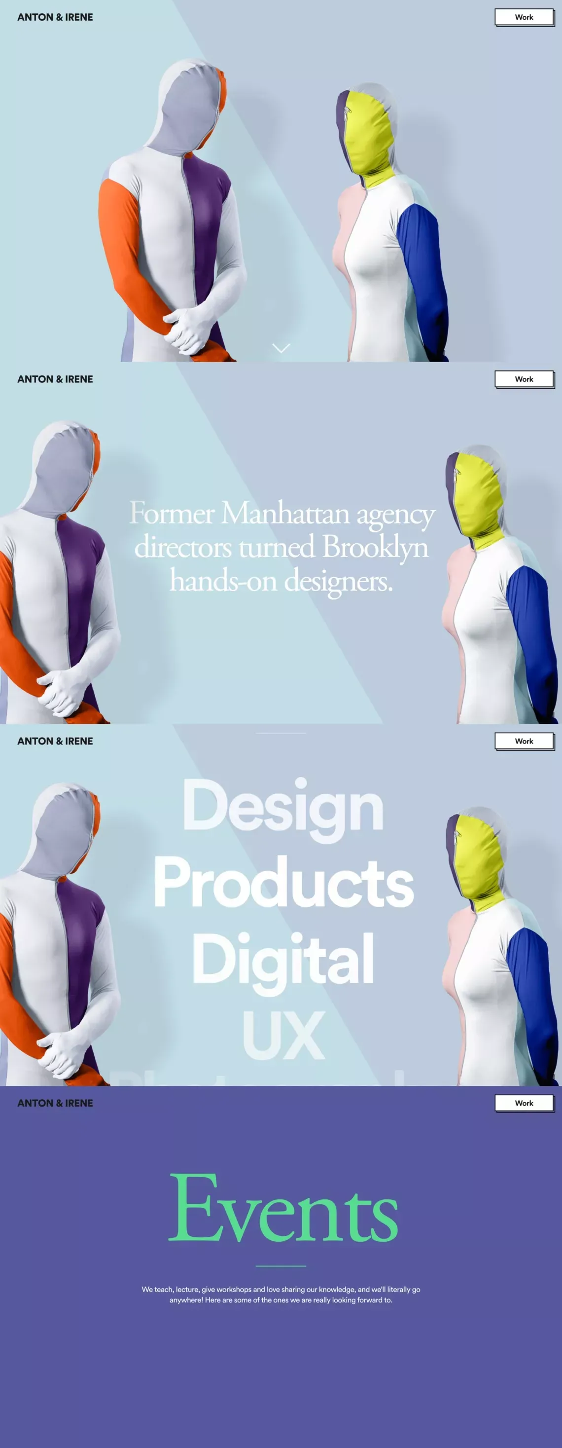 Anton & Irene - Portfolio design
