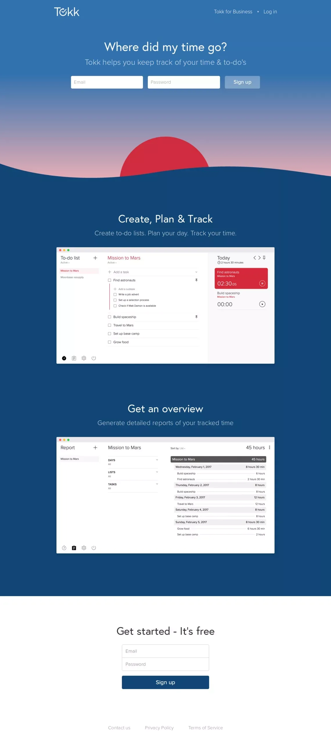 http://tokkapp.com/ - Landing design