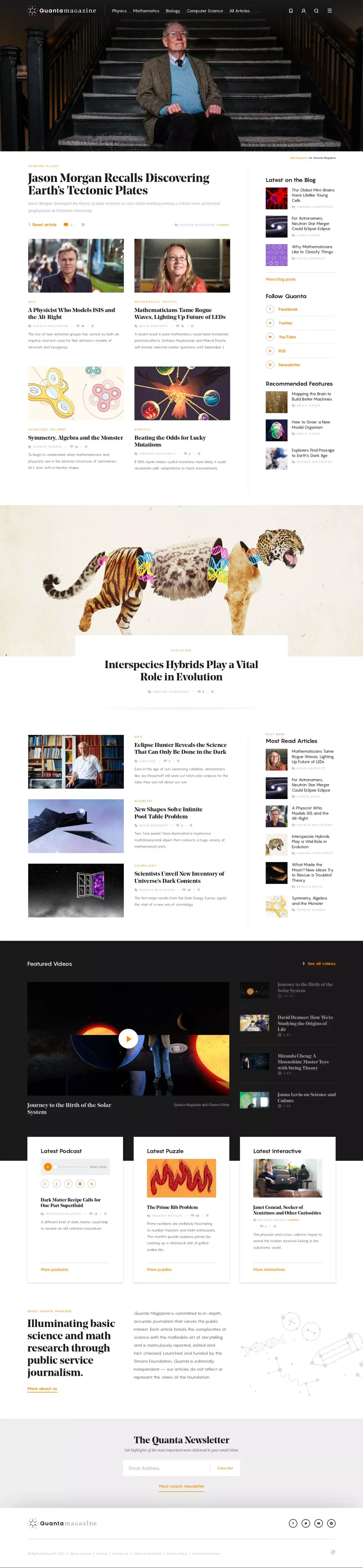 Quanta Magazine – Illuminating Science | Quanta Magazine - Blog design