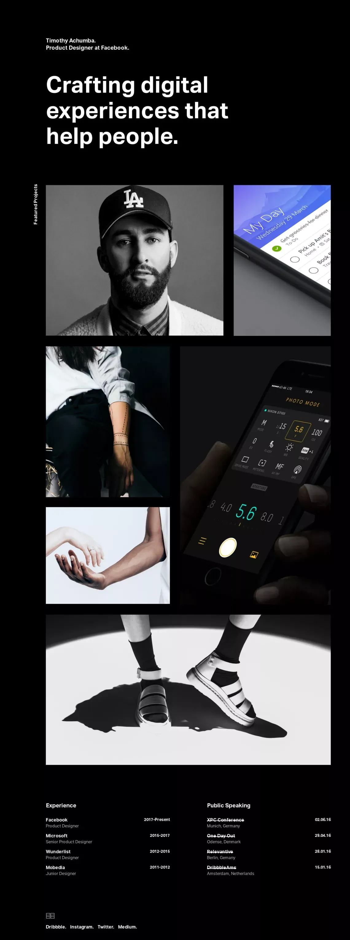 Timothy Achumba. Designer at Microsoft — Timothy Achumba, Designer at Microsoft - Portfolio design