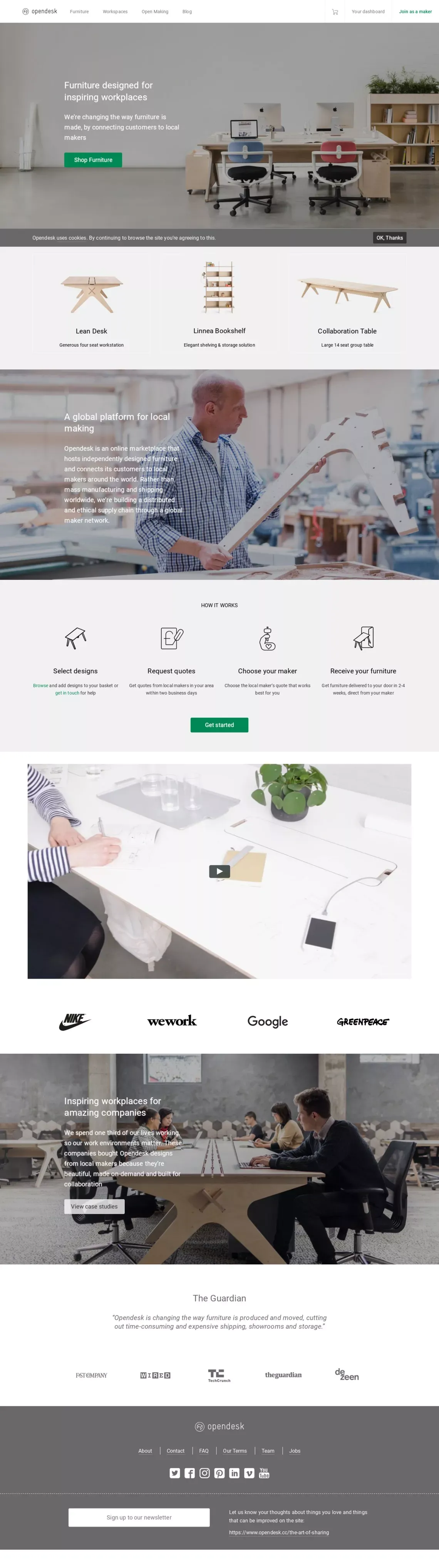 Opendesk - Furniture designed for inspiring workplaces - Ecommerce design