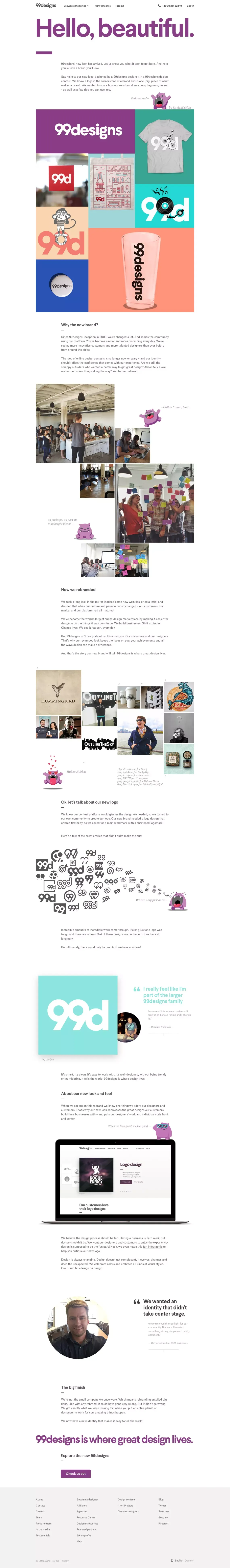 Brand launch | 99designs - Landing design