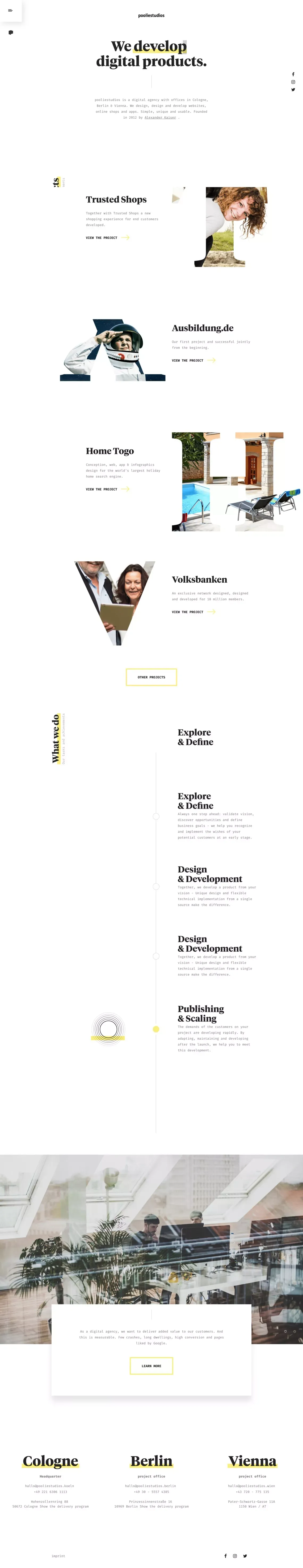 pooliestudios ★ Digitalagentur von Alexander Kaiser & Freunden - Portfolio design