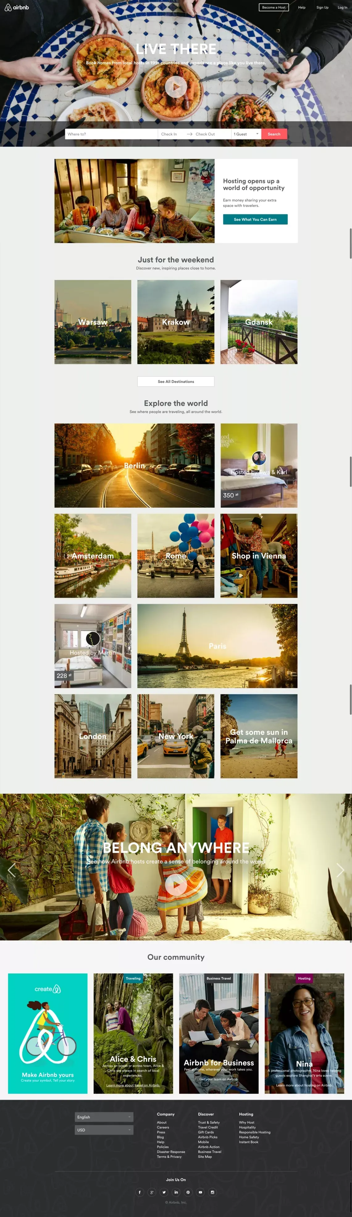 Vacation Rentals, Homes, Apartments & Rooms for Rent - Airbnb - Landing design