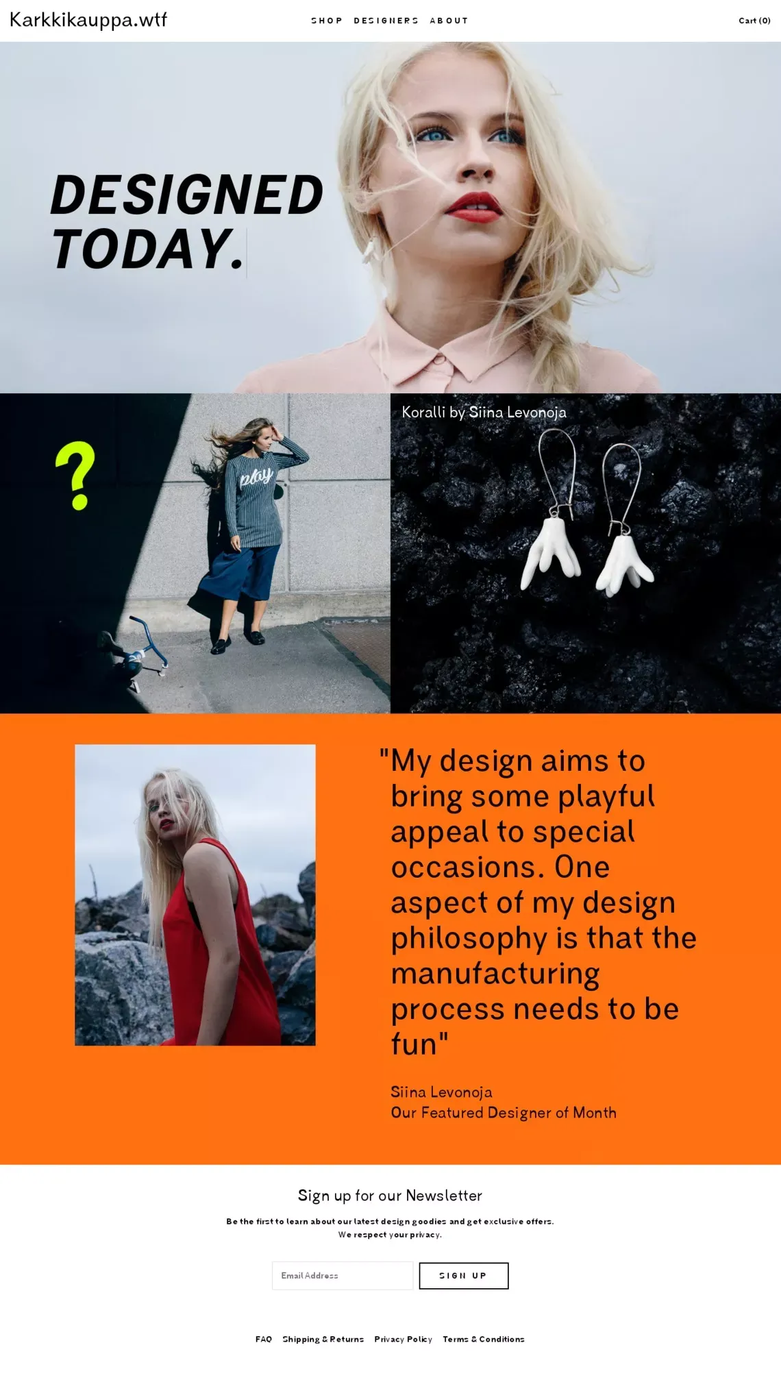 Karkkikauppa.wtf - Finnish Design - Ecommerce design