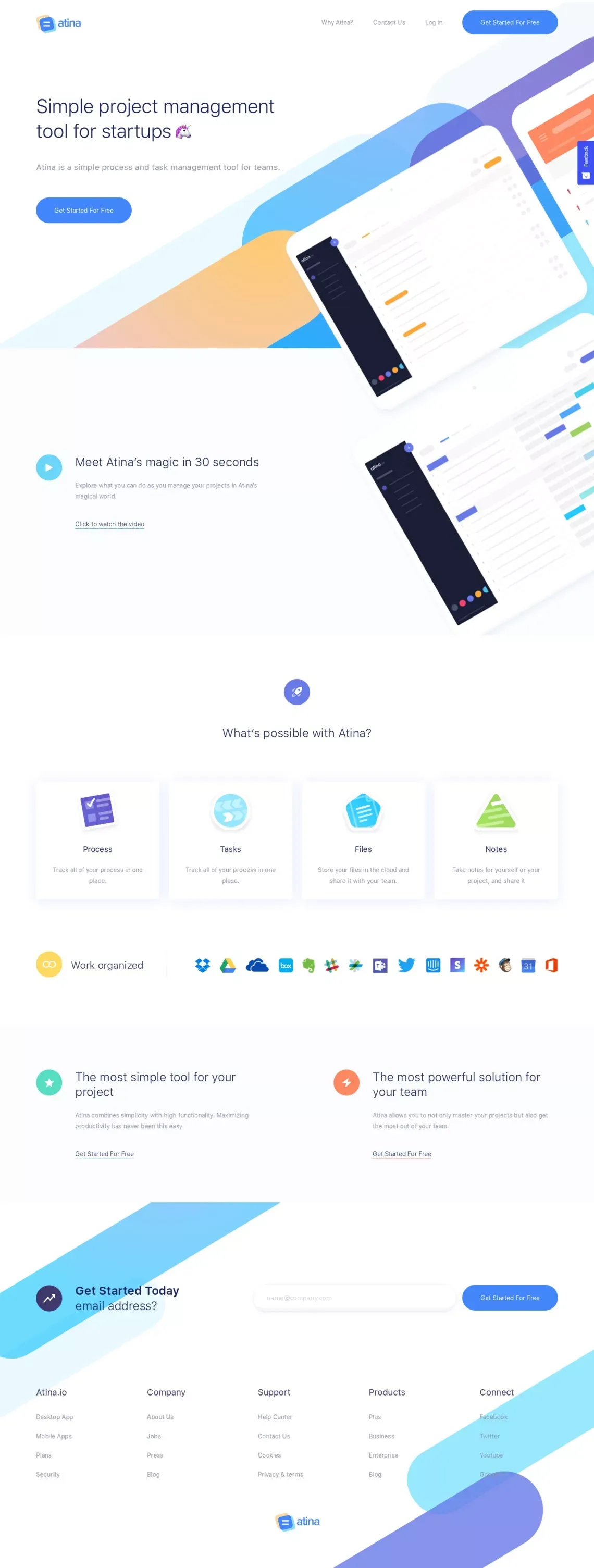 Atina - Landing design