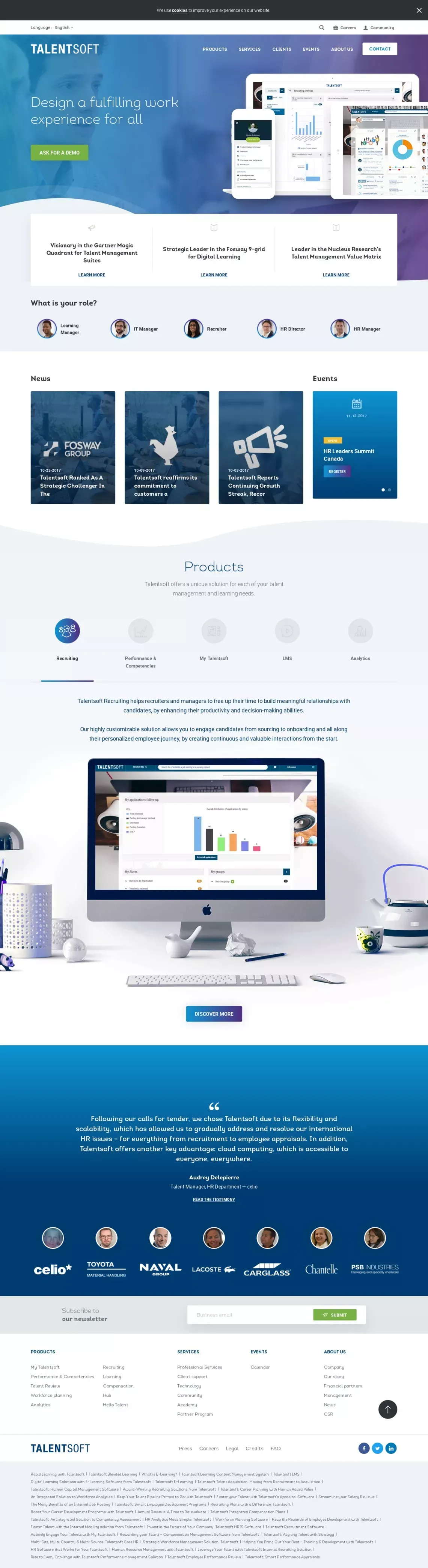 Talentsoft - HR software solutions for talent management - Talentsoft puts employees' professional growth at the heart of your company's HR processes with flexible cloud-based talent-management software. - website design