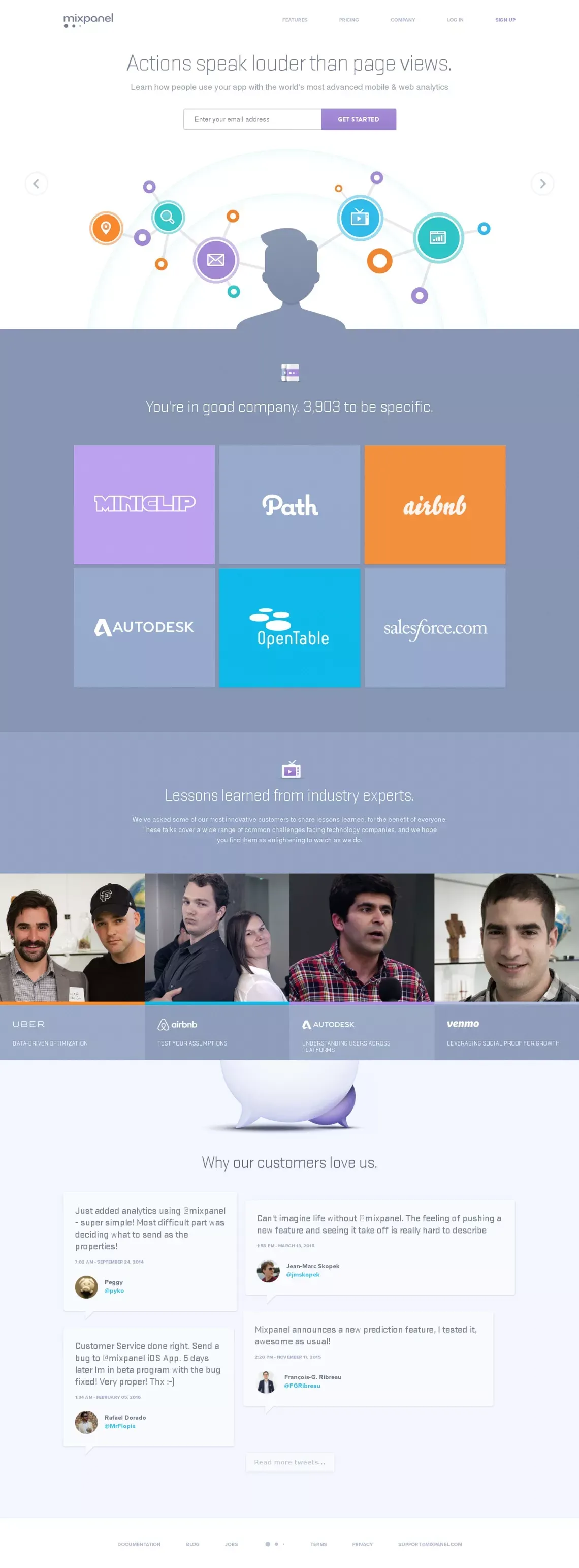 Mixpanel - Landing design