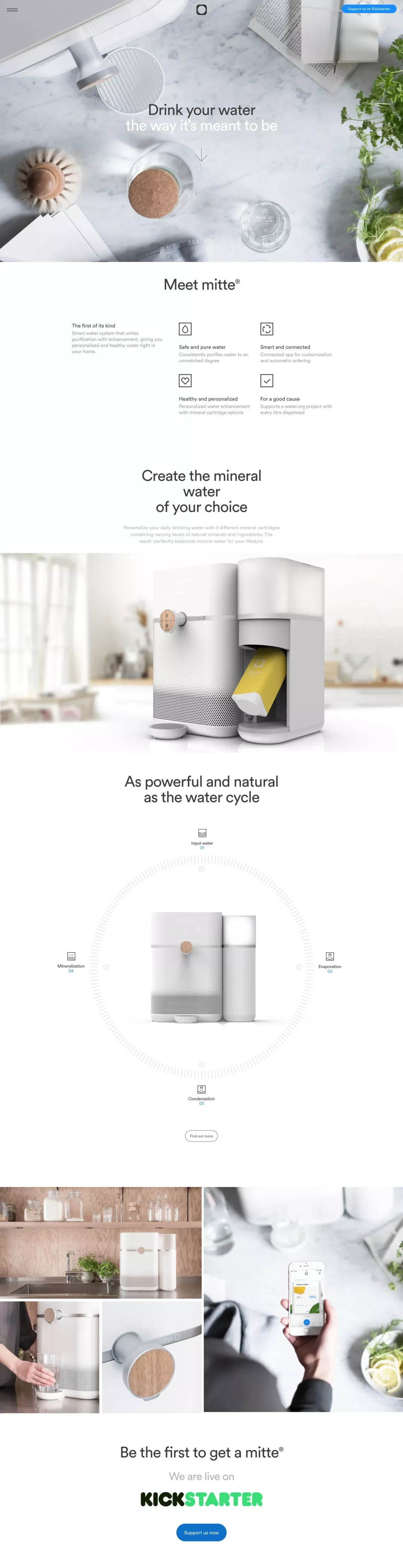 mitte® — First Water Purifier and Water Vitalizer System of its Kind - Landing design