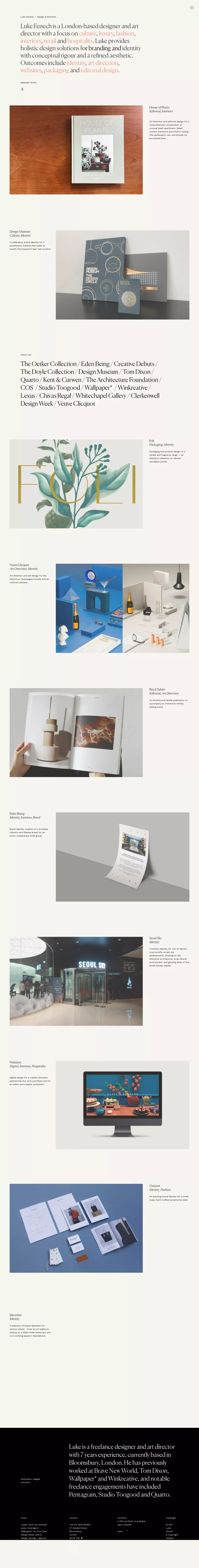 Luke Fenech - Portfolio design