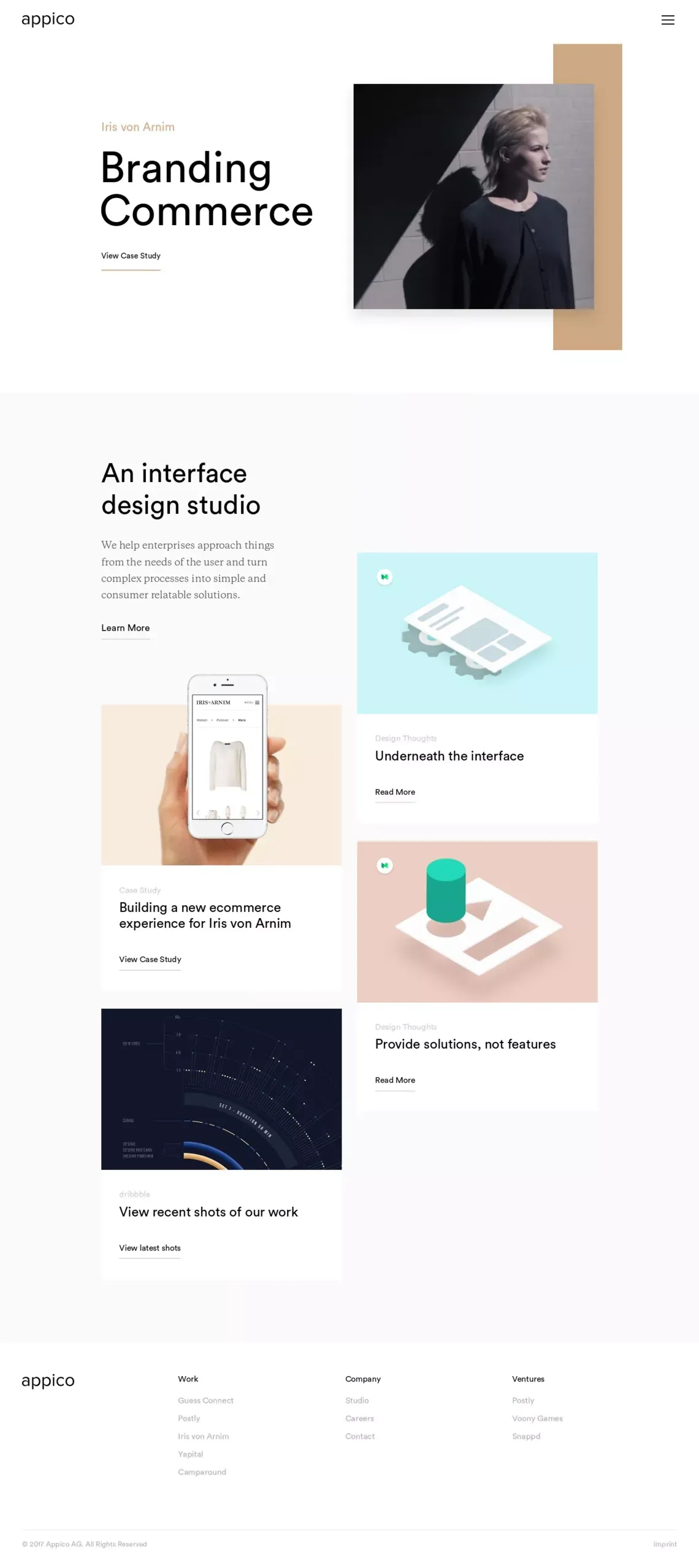Appico - User experience and interface design studio - Portfolio design