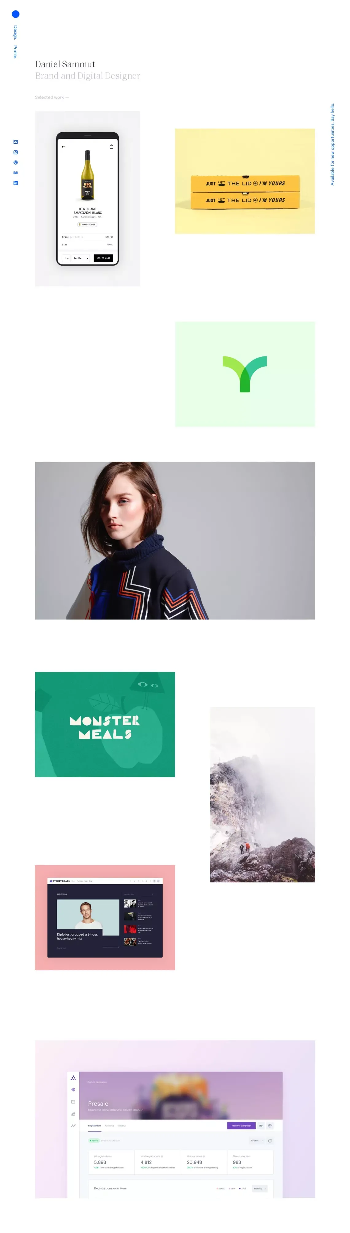Daniel Sammut — Selected Work - Portfolio design