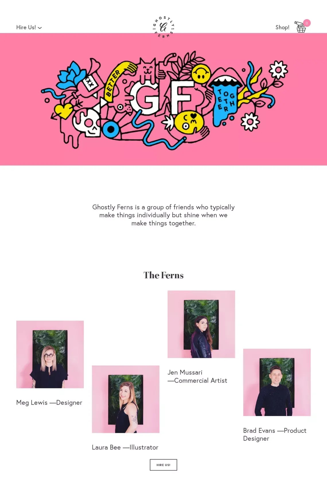 Ghostly Ferns - Portfolio design